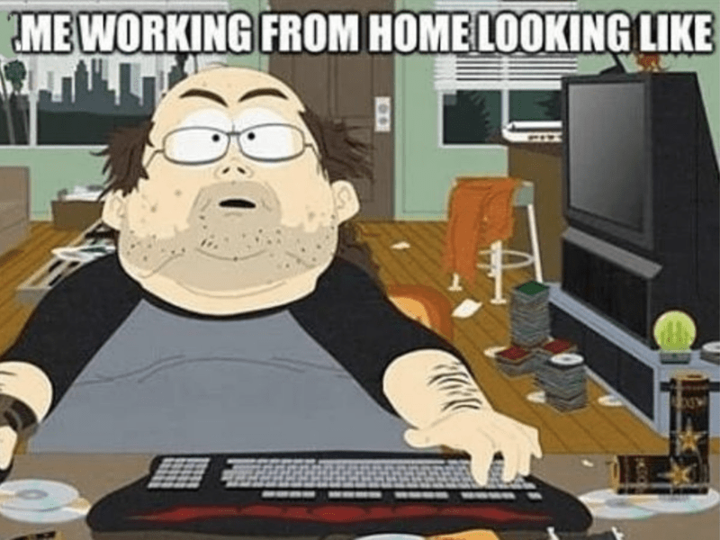 South Park character who looks like a slob on a computer.