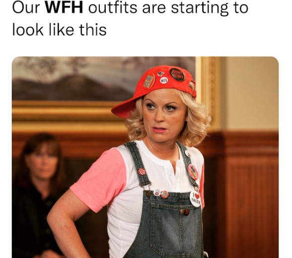 Amy Poehler as Leslie Knope in Parks and Recreation, wearing a sideways baseball cap and overalls.