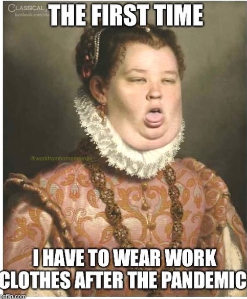 Mama June with tongue out wearing high-necked Elizabethan collar.